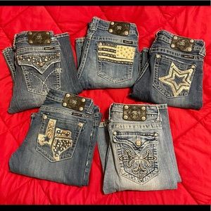 Miss Me Jeans Set of 5 - Size 30 - Rare Designs